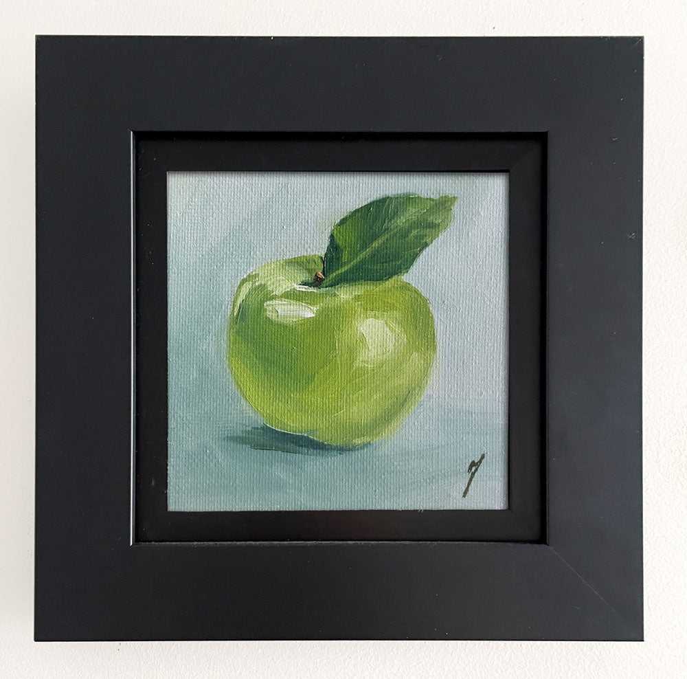 'Green Apple #1' - 5 x 5cm